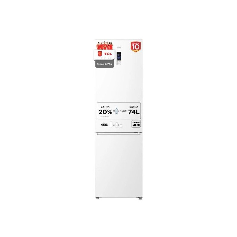 Combi TCL RP456BWE1EU, 201x60cm, E, Blanco, MultiA
