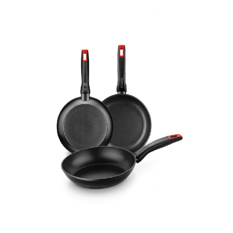 Lote sartenes Monix M270031, 18/22/26cm, cherry