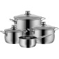 BATERIA DE COCINA WMF DIAMDEM  4 PIEZAS CON CAZO
