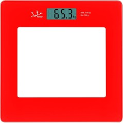 Bascula Baño JATA 290R BASCULA CRISTAL MARCO ROJO