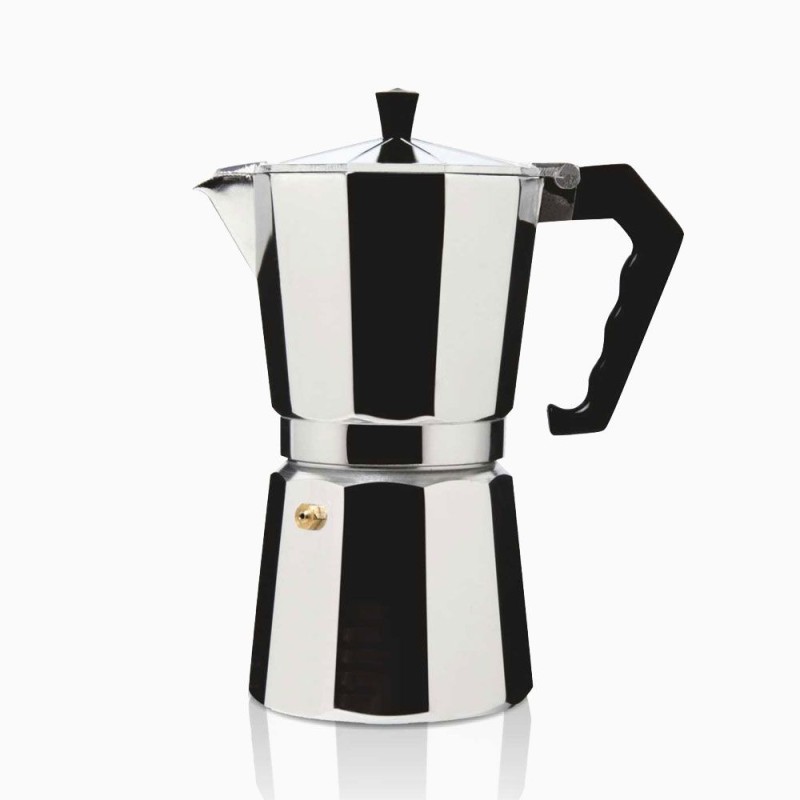Cafetera italiana Haeger CP09A008A, 9 tazas, alumi